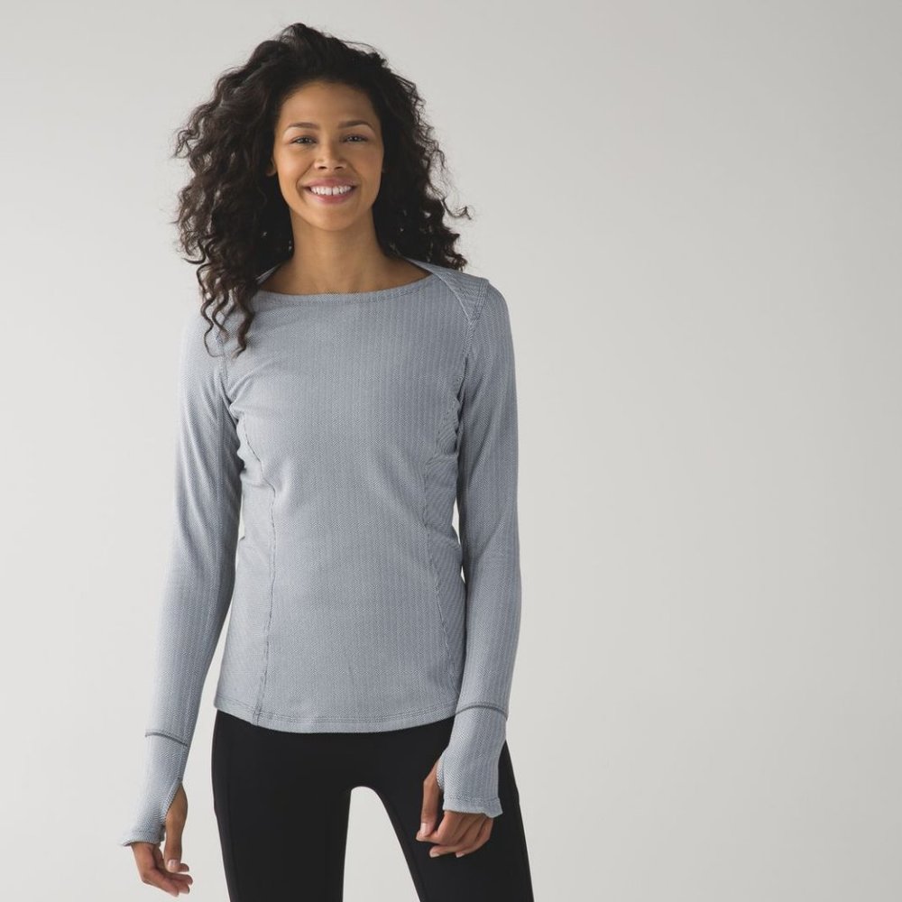 Lululemon Kanto Catch Me Long Sleeve Herringbone